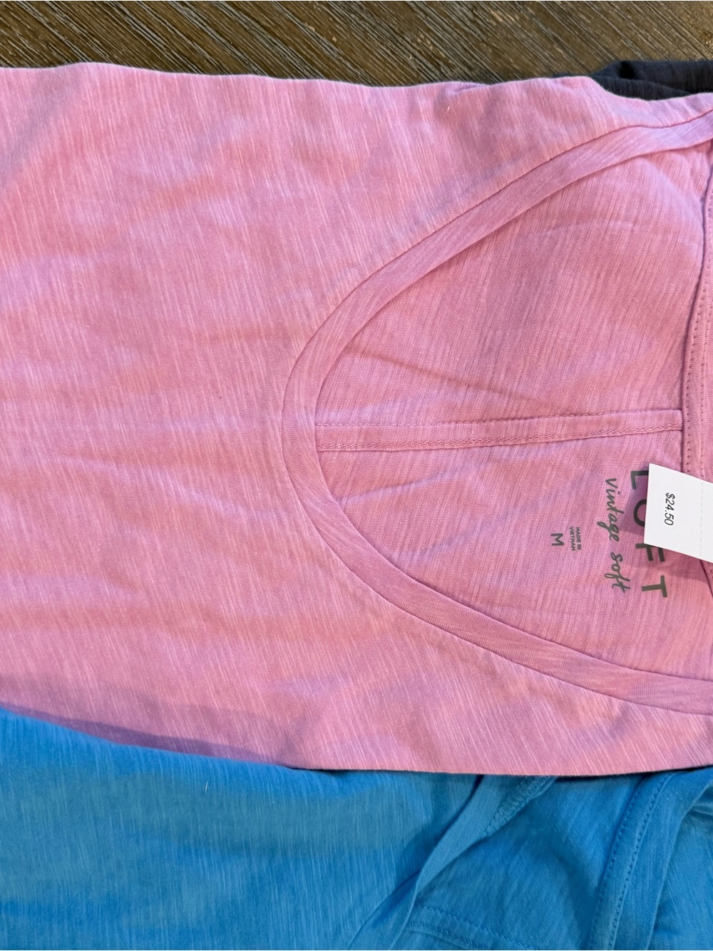LOFT Short Sleeve Tees Bundle - Blue, Pink, Black, White, Gray - Picture 2 of 7